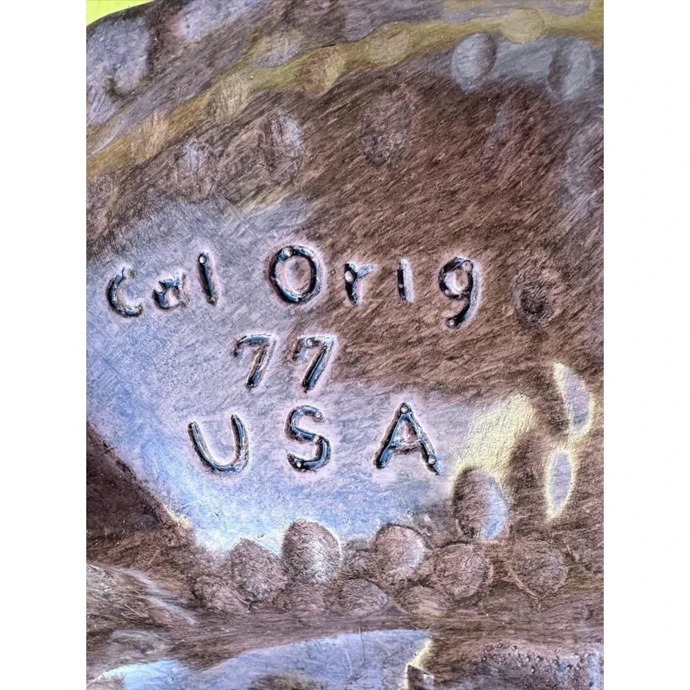 California Originals 77 USA Leaf Decorative‎ Serving Dish Brown Glaze Finish